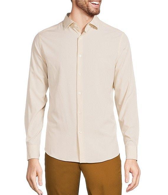 Murano Big & Tall Slim Fit Solid Performance Stretch Long Sleeve Woven Shirt Product Image