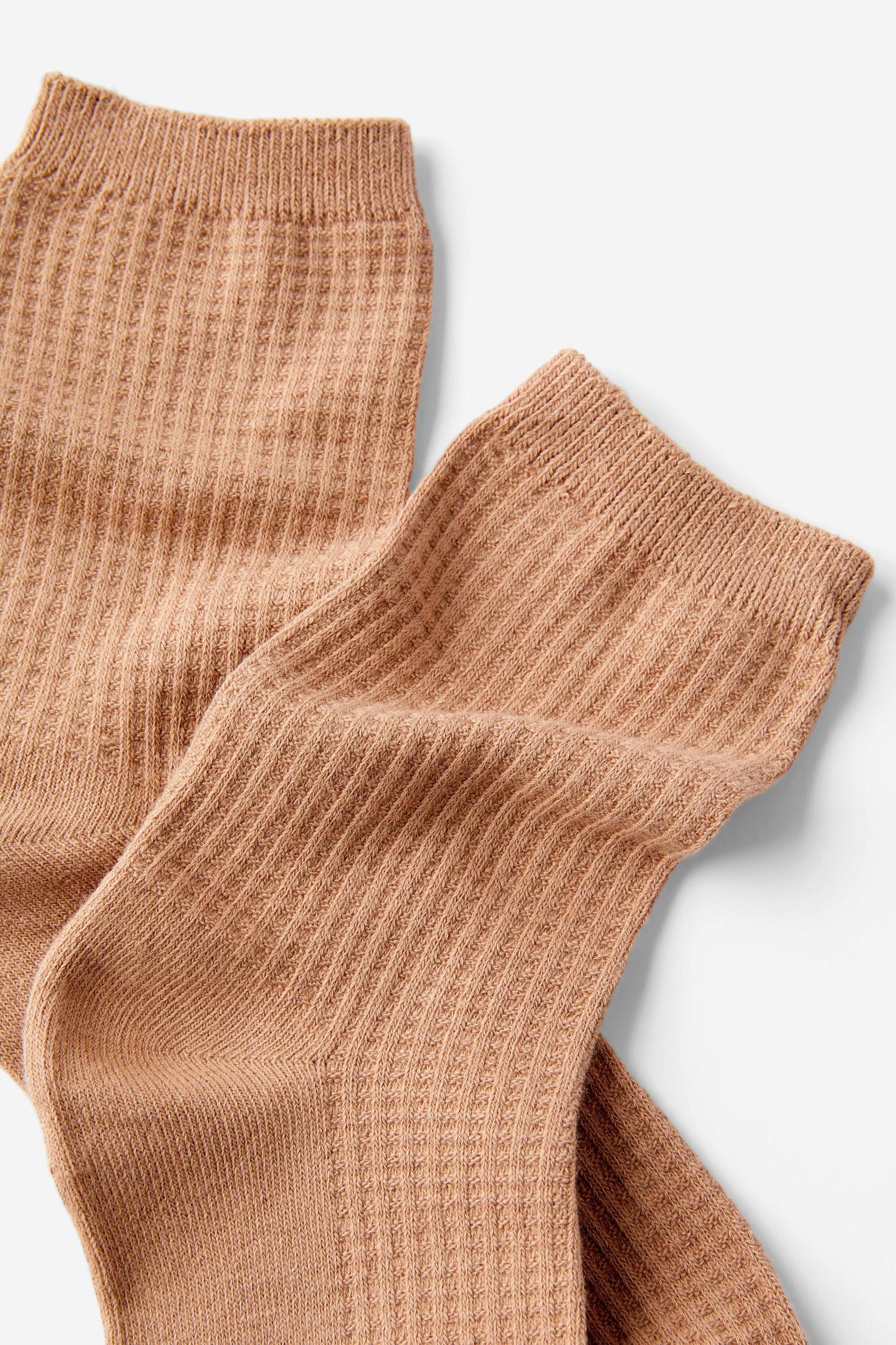 Waffle Textured Crew Sock Product Image