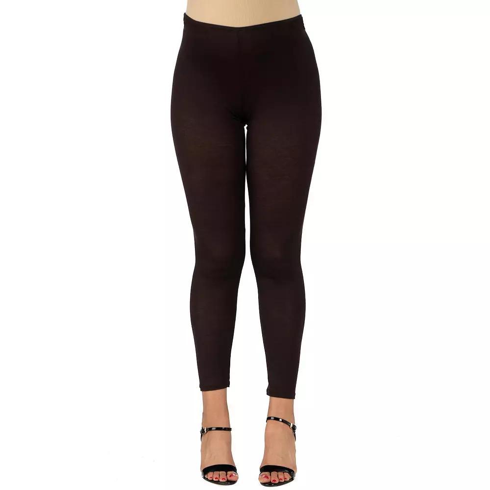 Maternity 24Seven Comfort Apparel Ankle Length Stretch Leggings, Women's, Size: XL-Mat, Brown Product Image