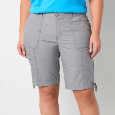 St. John's Bay Womens Mid Rise Bermuda Short-Plus Product Image