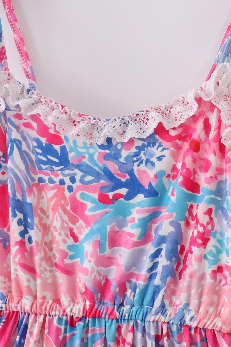 Bow applique print mom&me dress Product Image