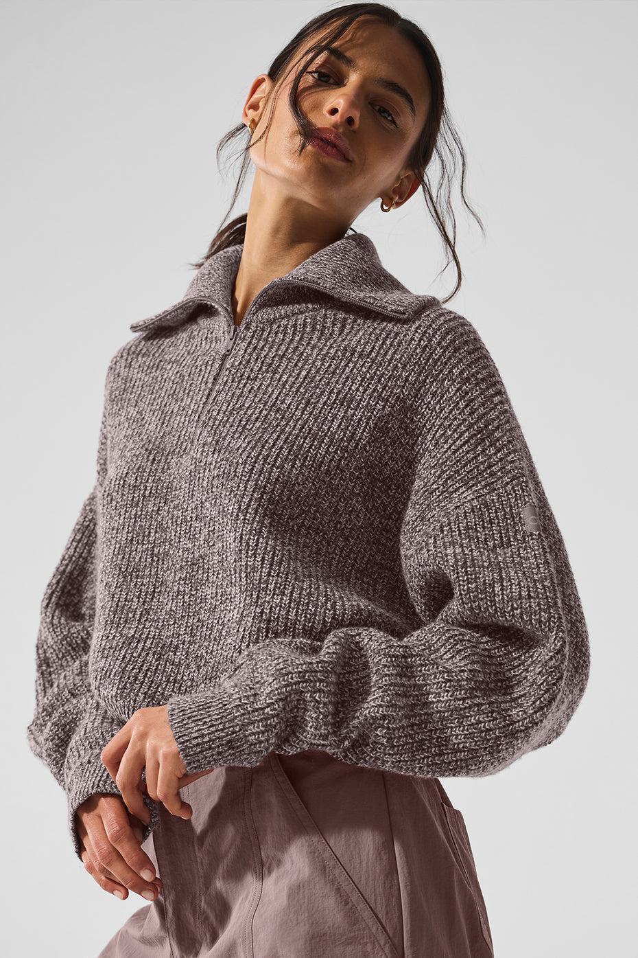 Marl Sweater 1/4 Zip Pullover - Mushroom Marl Product Image
