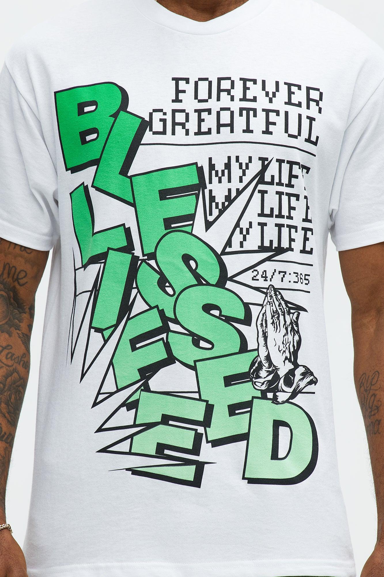 Blessed Life Short Sleeve Tee - White Product Image
