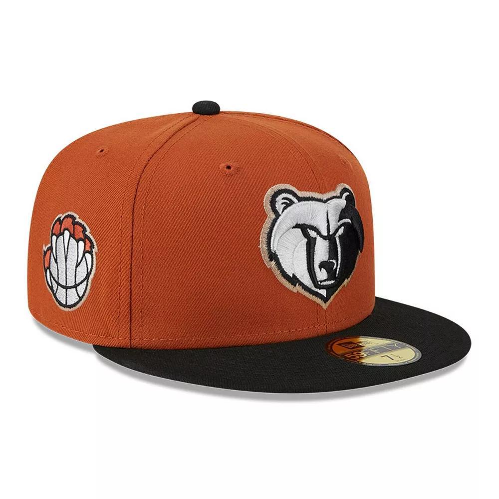 Men's New Era Rust/Black Memphis Grizzlies Two-Tone 59FIFTY Fitted Hat, Size: 7 1/4, Grz Team Product Image