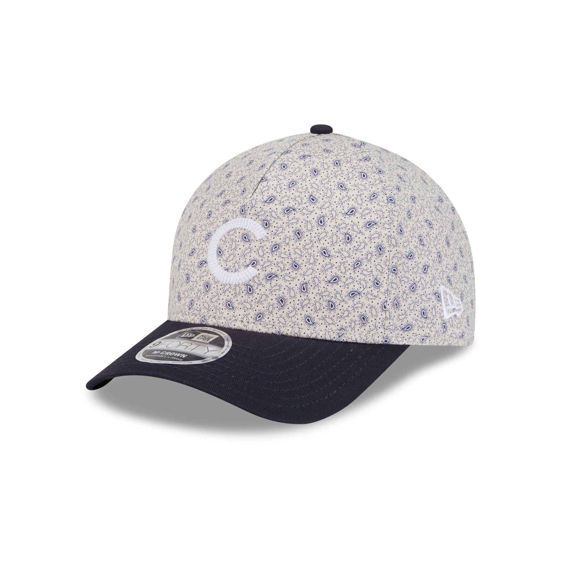 Chicago Cubs Micro Print 9FORTY M-Crown A-Frame Adjustable Hat Male Product Image