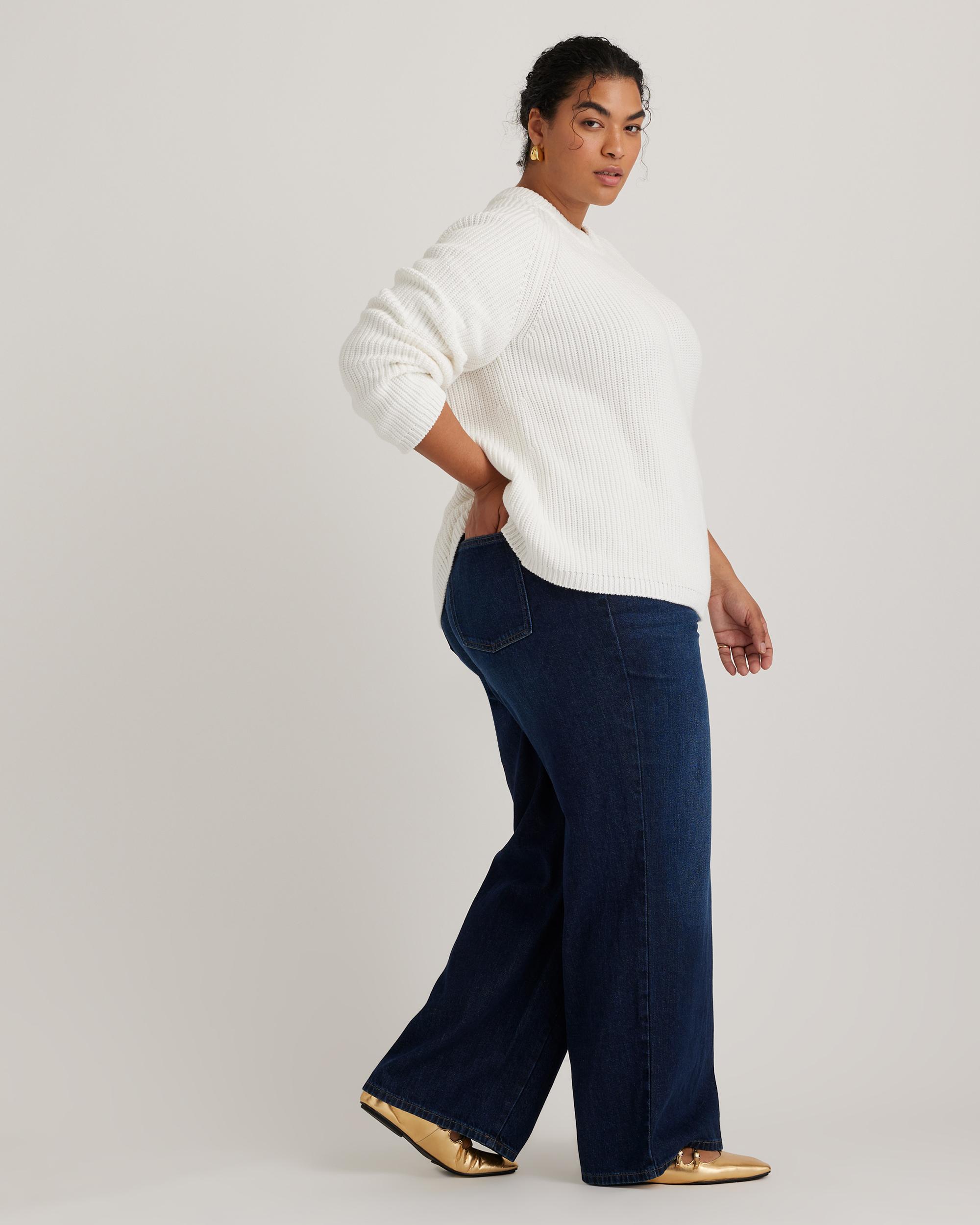 Quince | Women's Fisherman Crew Sweater Organic Cotton Product Image