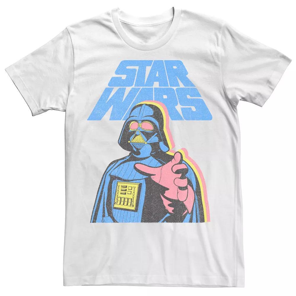 Men's Star Wars Vader Three Color Hold Tee, Size: 3XL, White Product Image