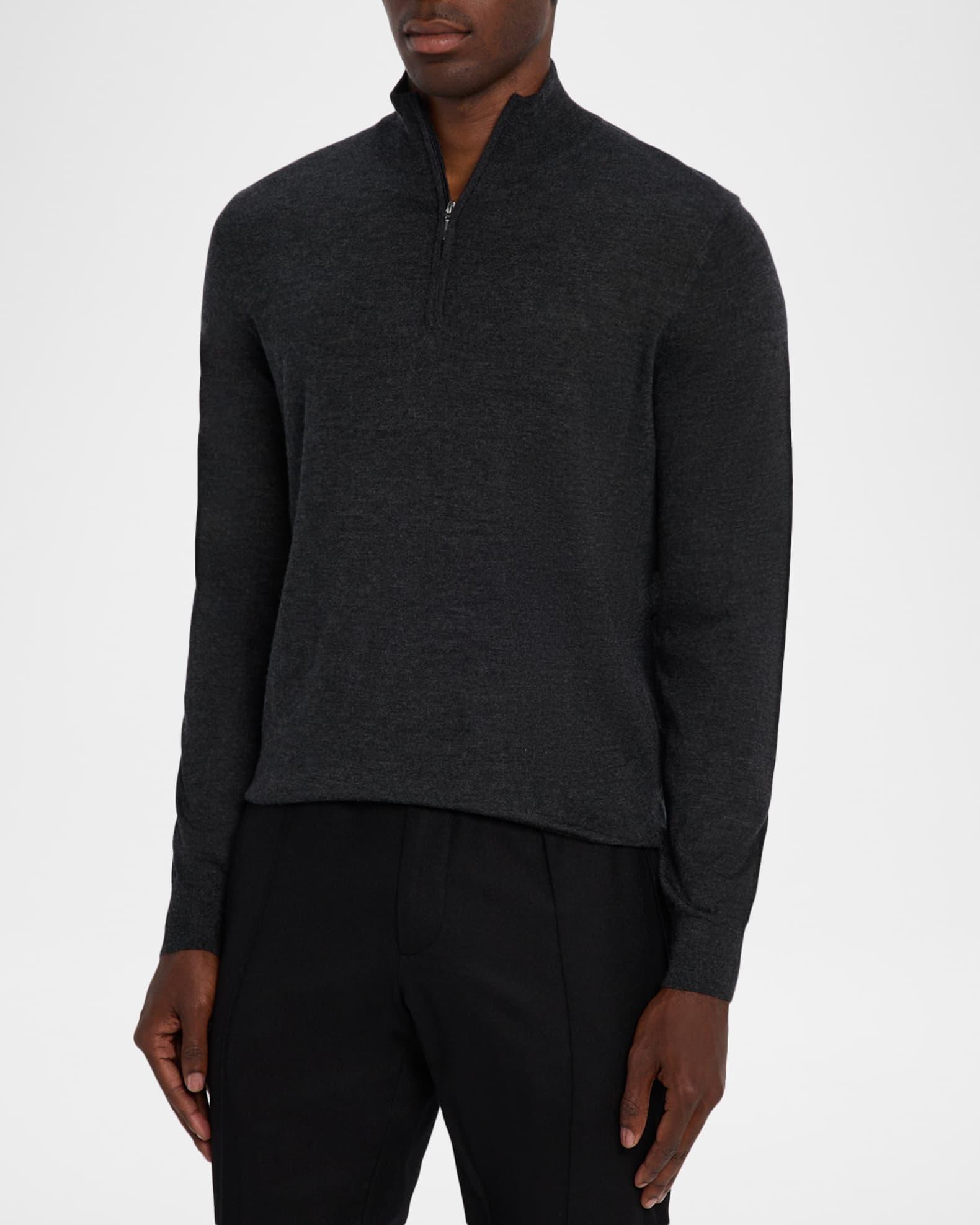 Men's Cashmere and Silk Quarter-Zip Sweater Product Image