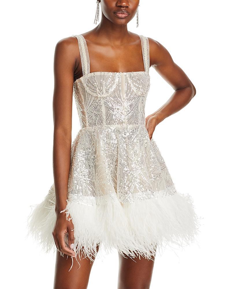 Womens Mademoiselle Beaded Minidress Product Image