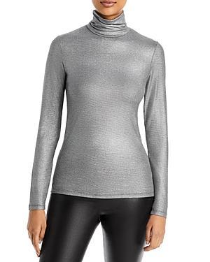 Majestic Filatures Metallic Turtleneck Top Product Image