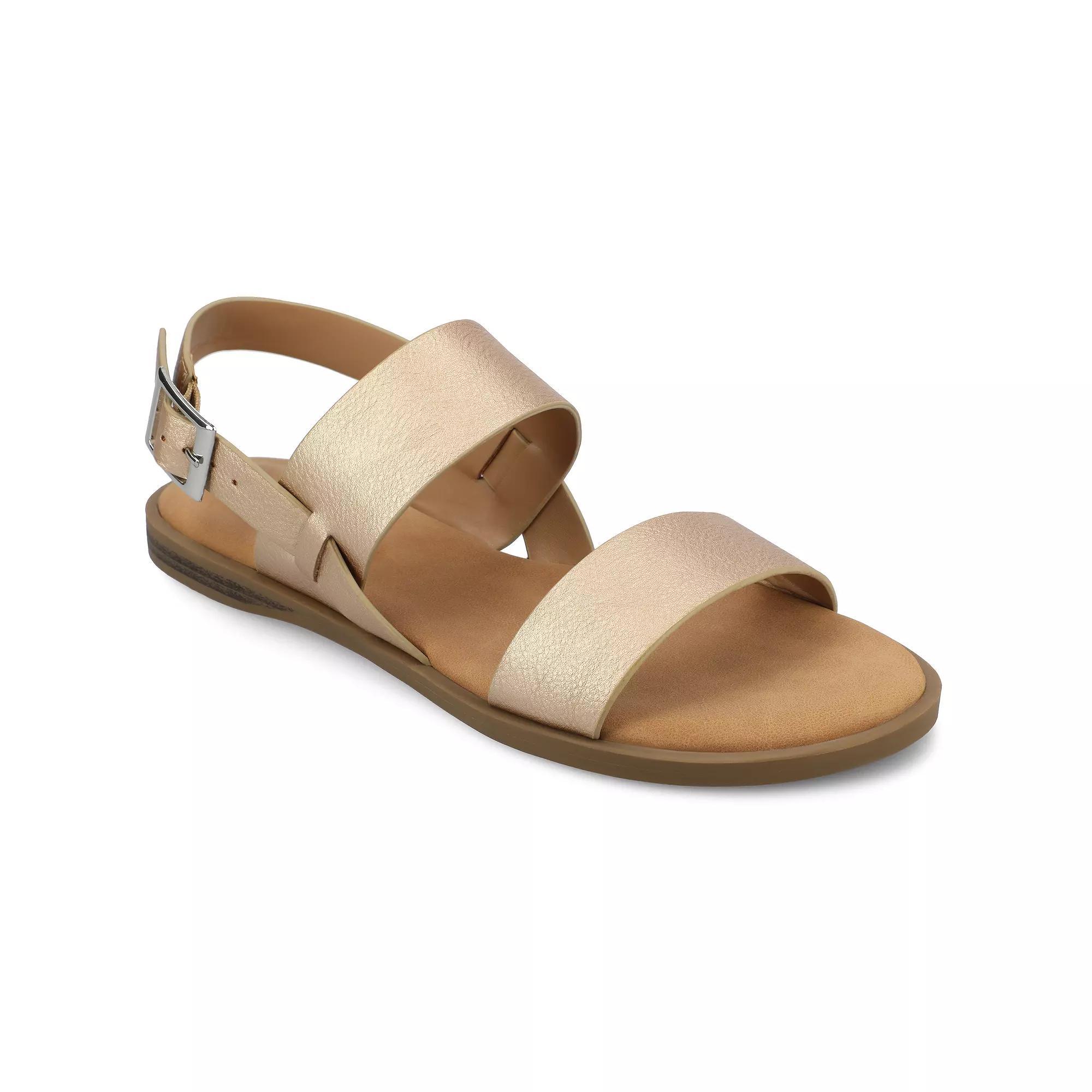 Journee Womens Lavine Sandals Beige Product Image