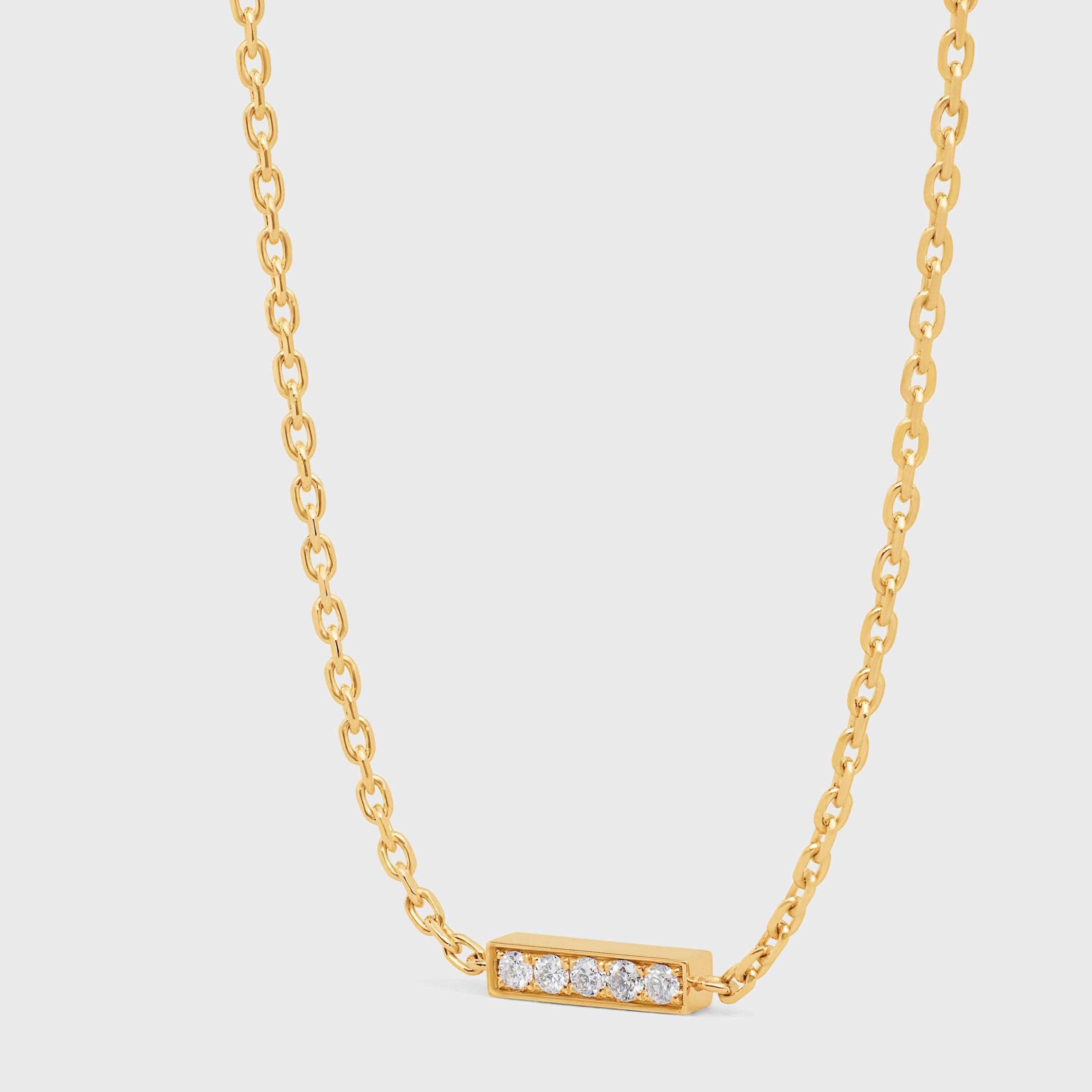 Celine Line Bracelet in Yellow Gold and Diamonds Product Image
