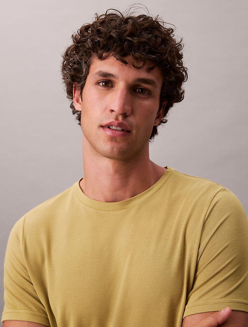 Calvin Klein Mens Modal Pique Classic T-Shirt - Beige Product Image