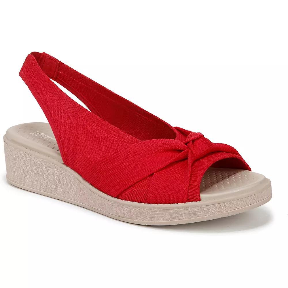 LifeStride Bell Women's Slingback Sandals, Size: 10 Wide, Red Red Product Image
