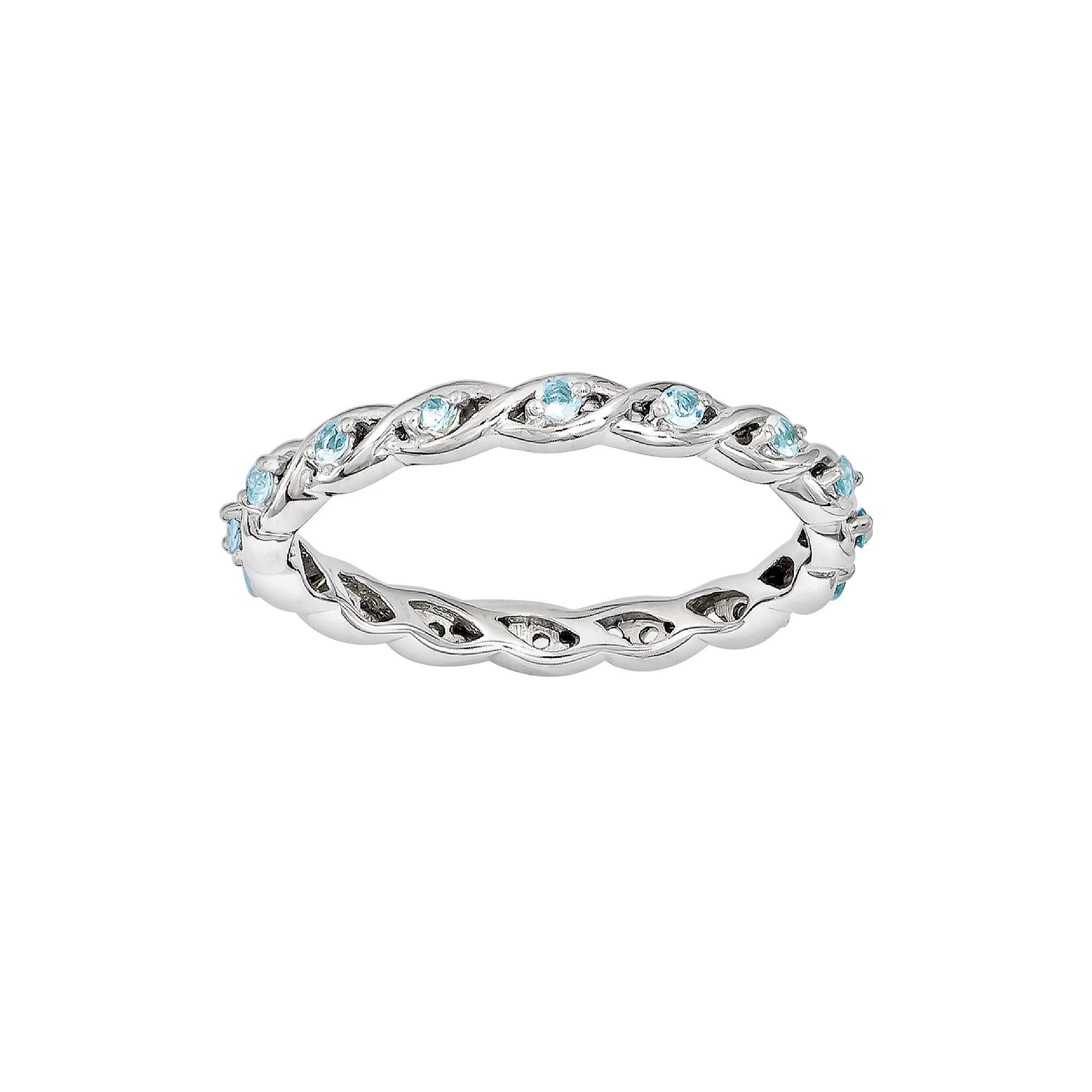 Stacks & Stones Sterling Silver Peridot Stack Ring, Womens Yellow Product Image