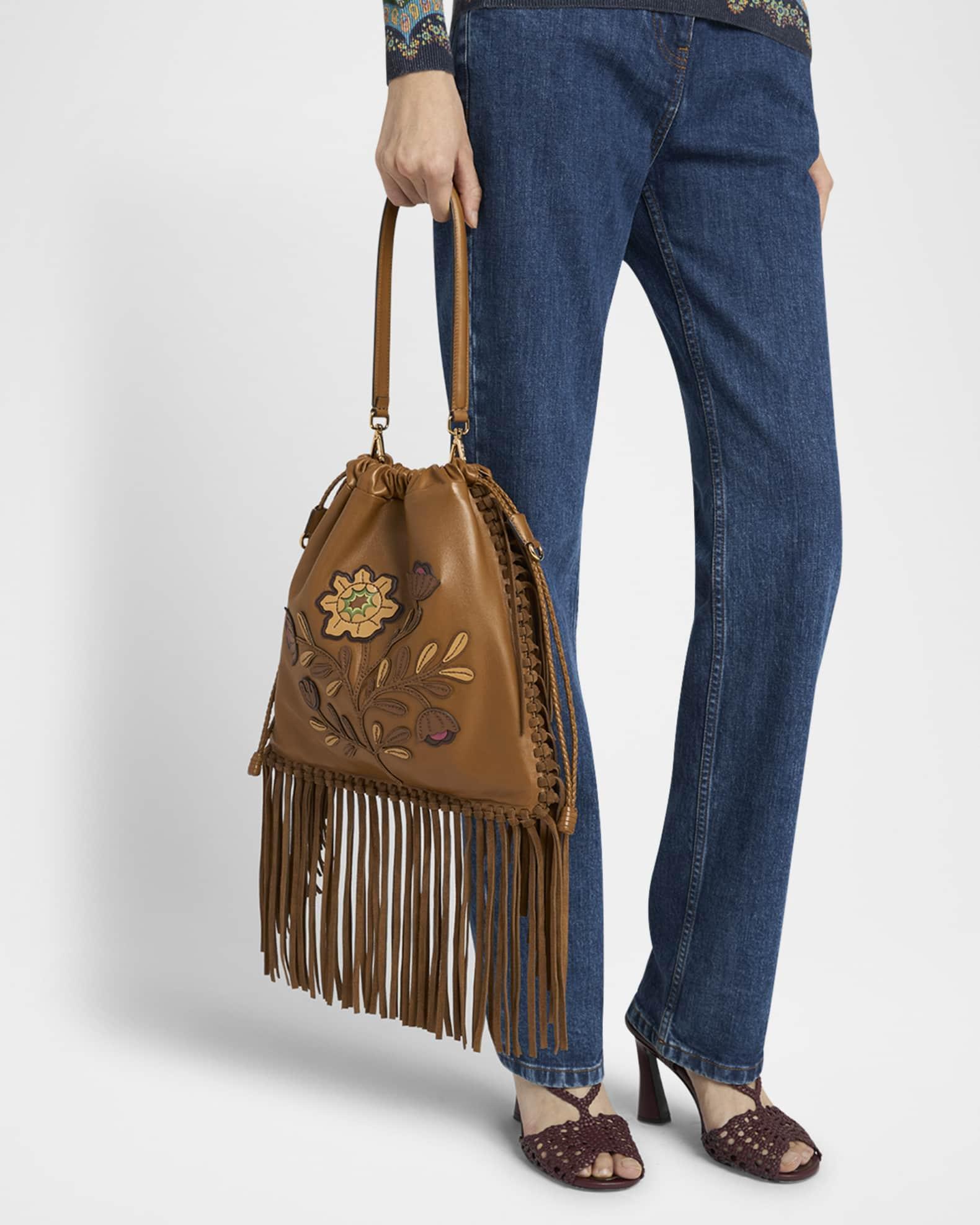 Kalispera Fringed Leather Shoulder Bag Product Image
