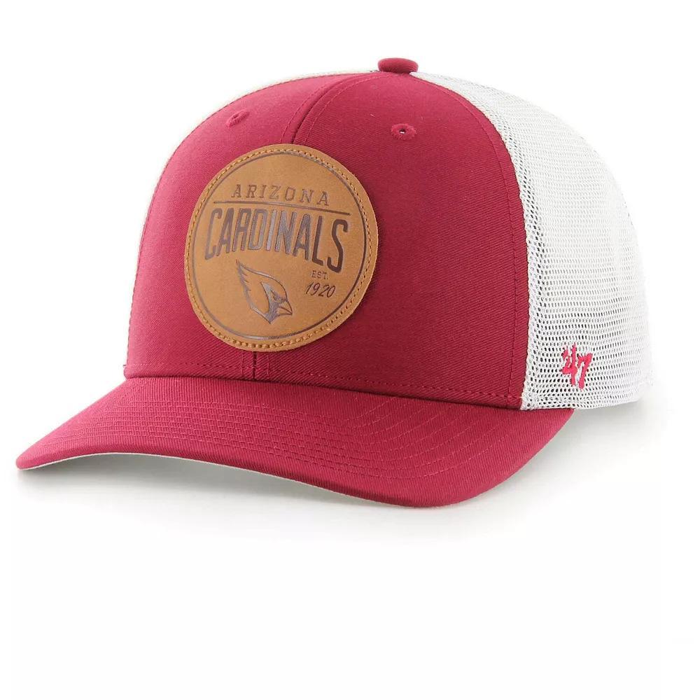 Men's '47 Cardinal Arizona Cardinals Leather Head Flex Hat, Size: Medium/Large, Red Product Image