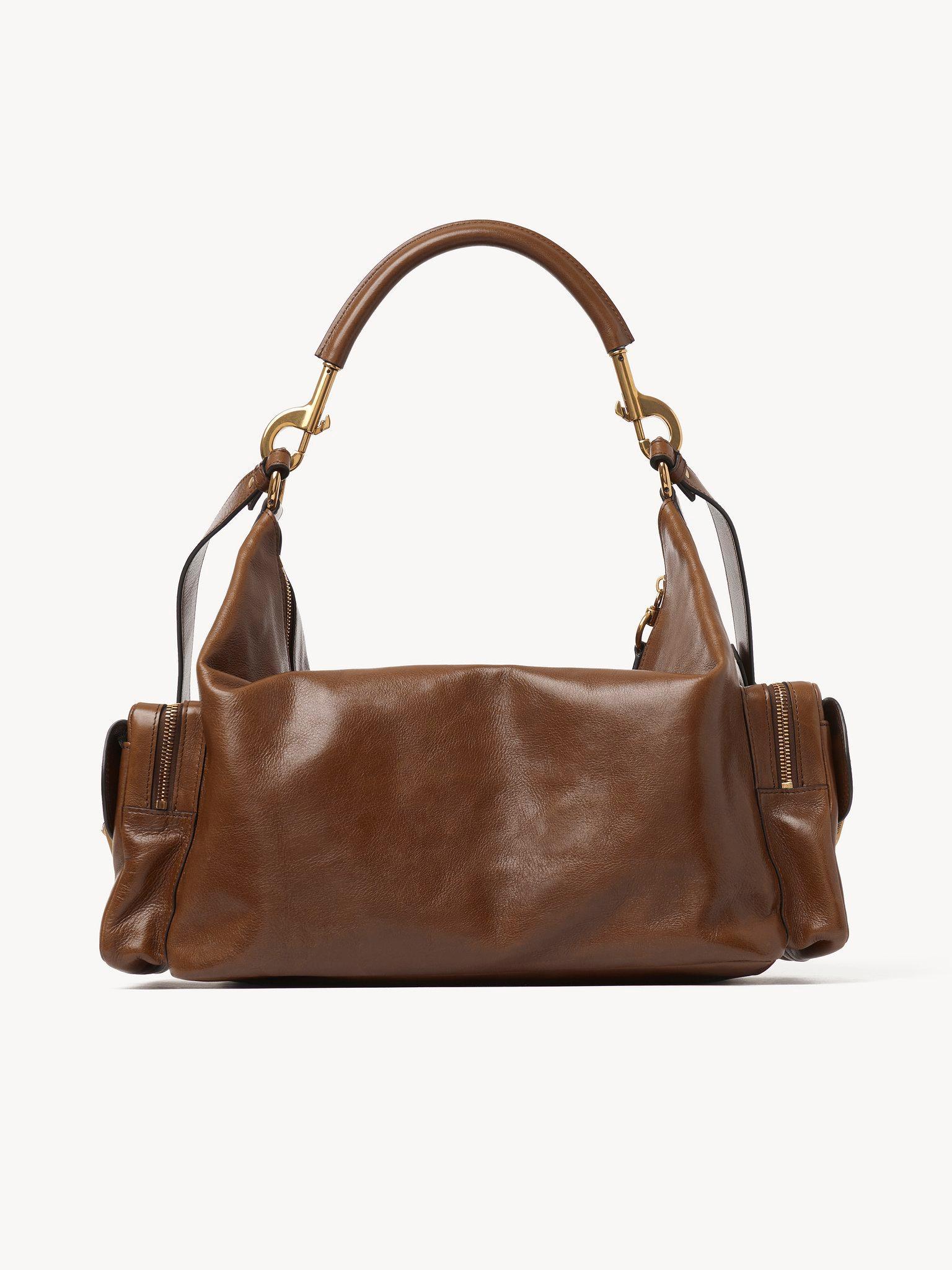 Large Camera bag in shiny leather Product Image