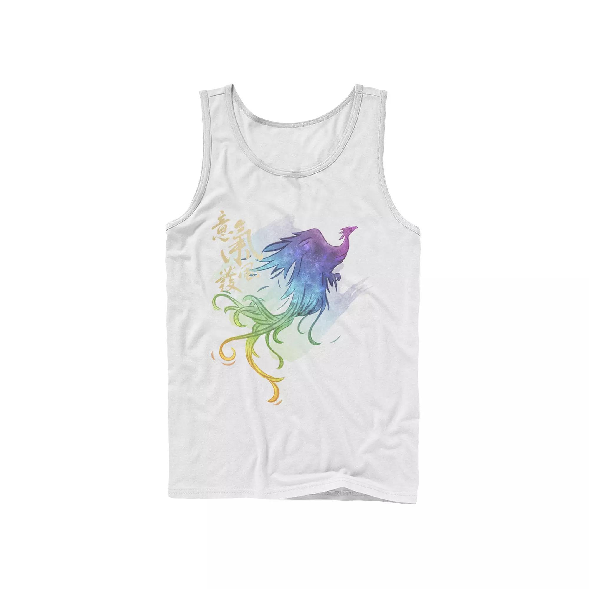 Men's Disney Mulan Live Action Phoenix Watercolor Tank Top, Size: Large, White Product Image