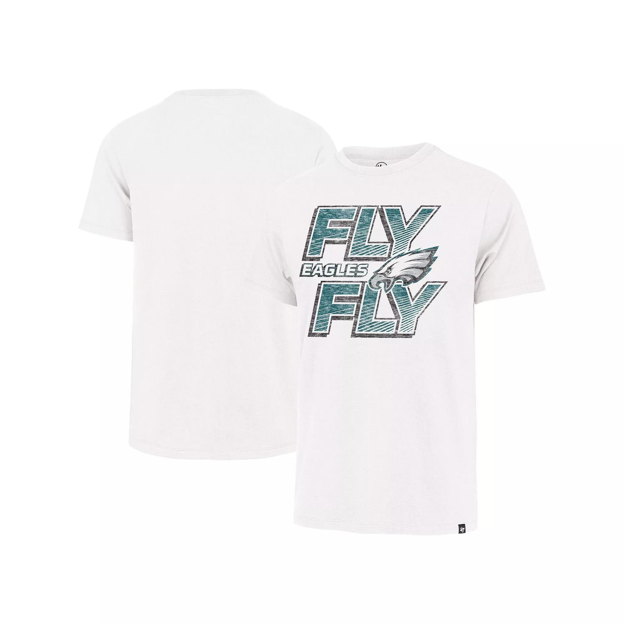 Men's '47 White Philadelphia Eagles Fly Regional Franklin T-Shirt, Size: 2XL Product Image