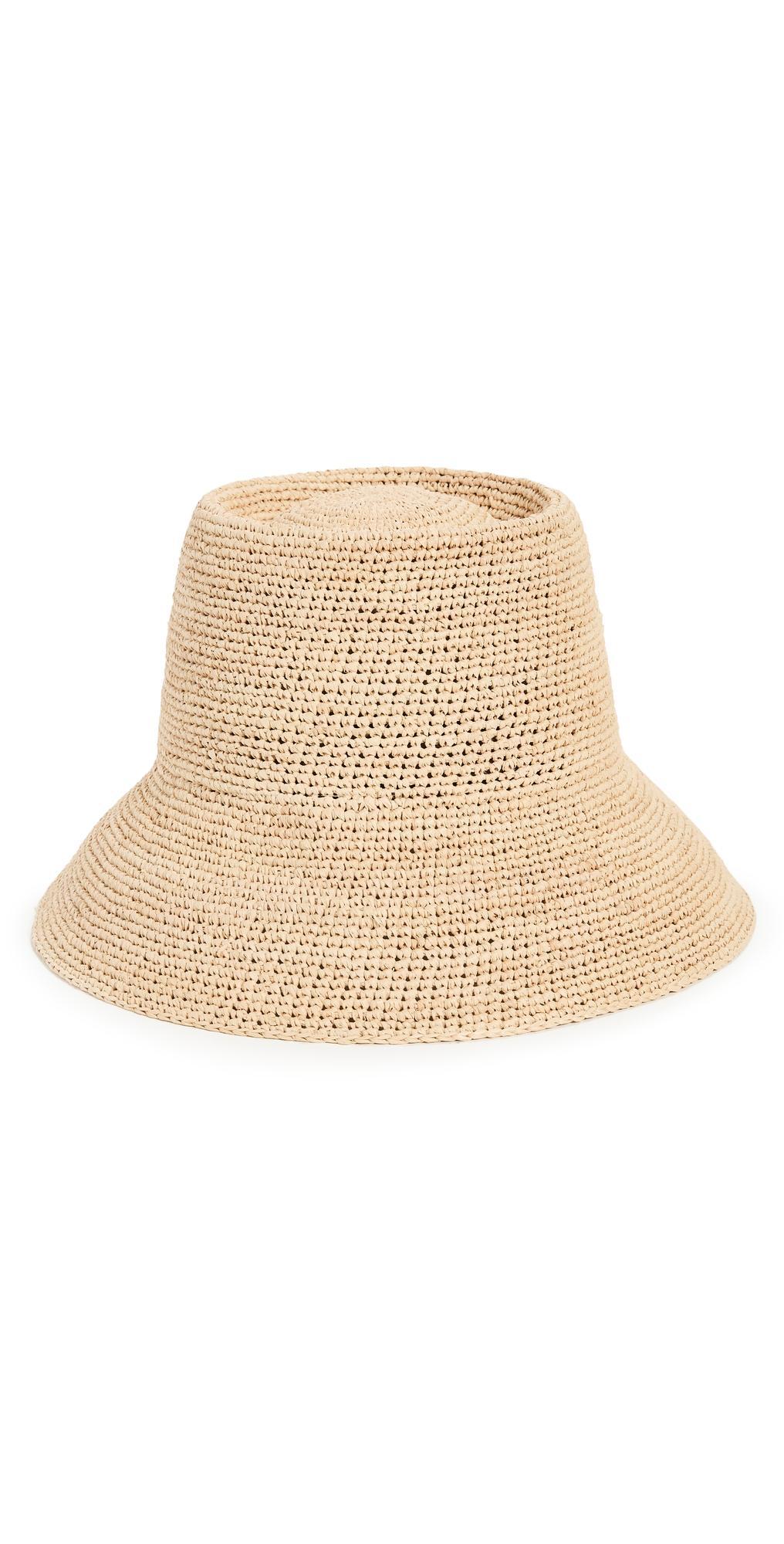 Janessa Leone Felix Straw Bucket Hat Natural XL Product Image