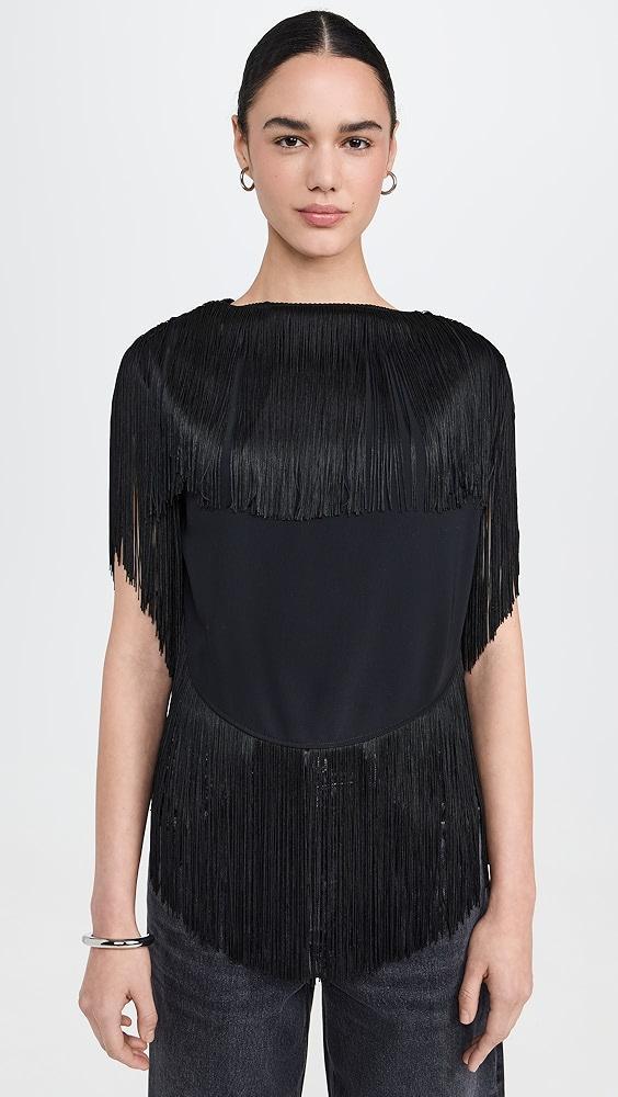 MM6 Maison Margiela Fringe Top | Shopbop Product Image