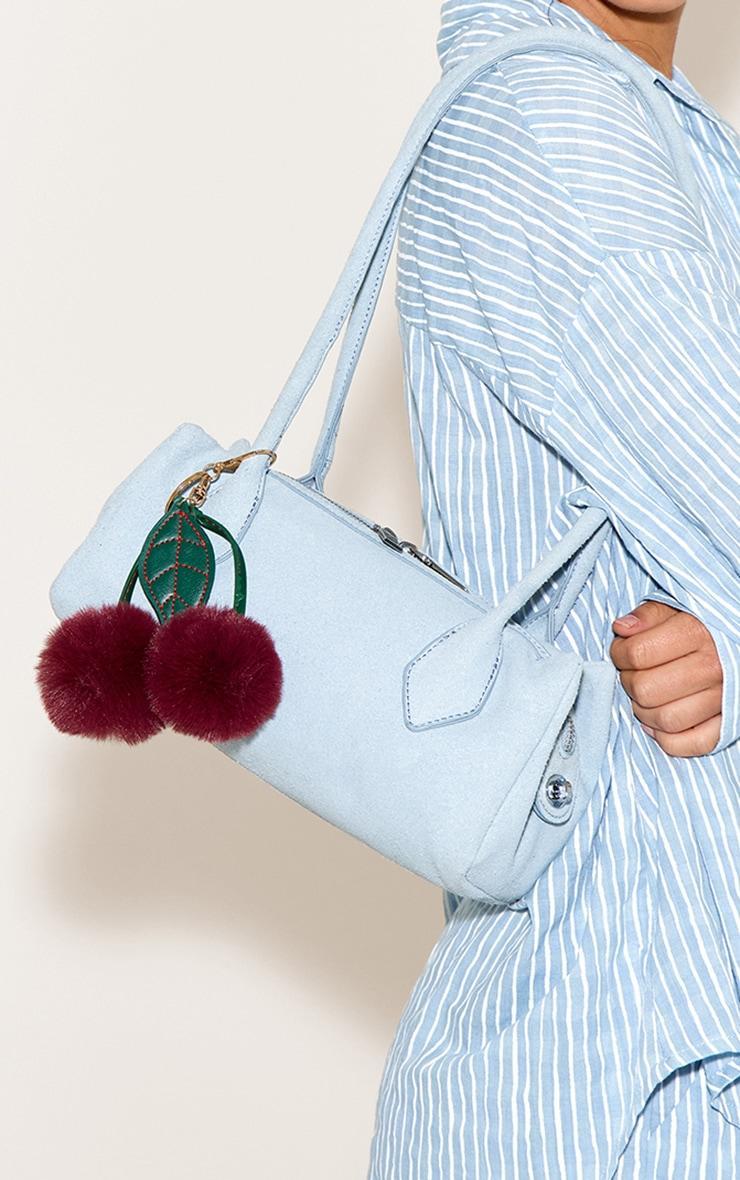 Fluffy Red Cherry Keyring Product Image