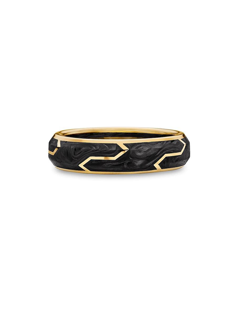 David Yurman Mens Forged Carbon Band Ring in 18K Gold Product Image