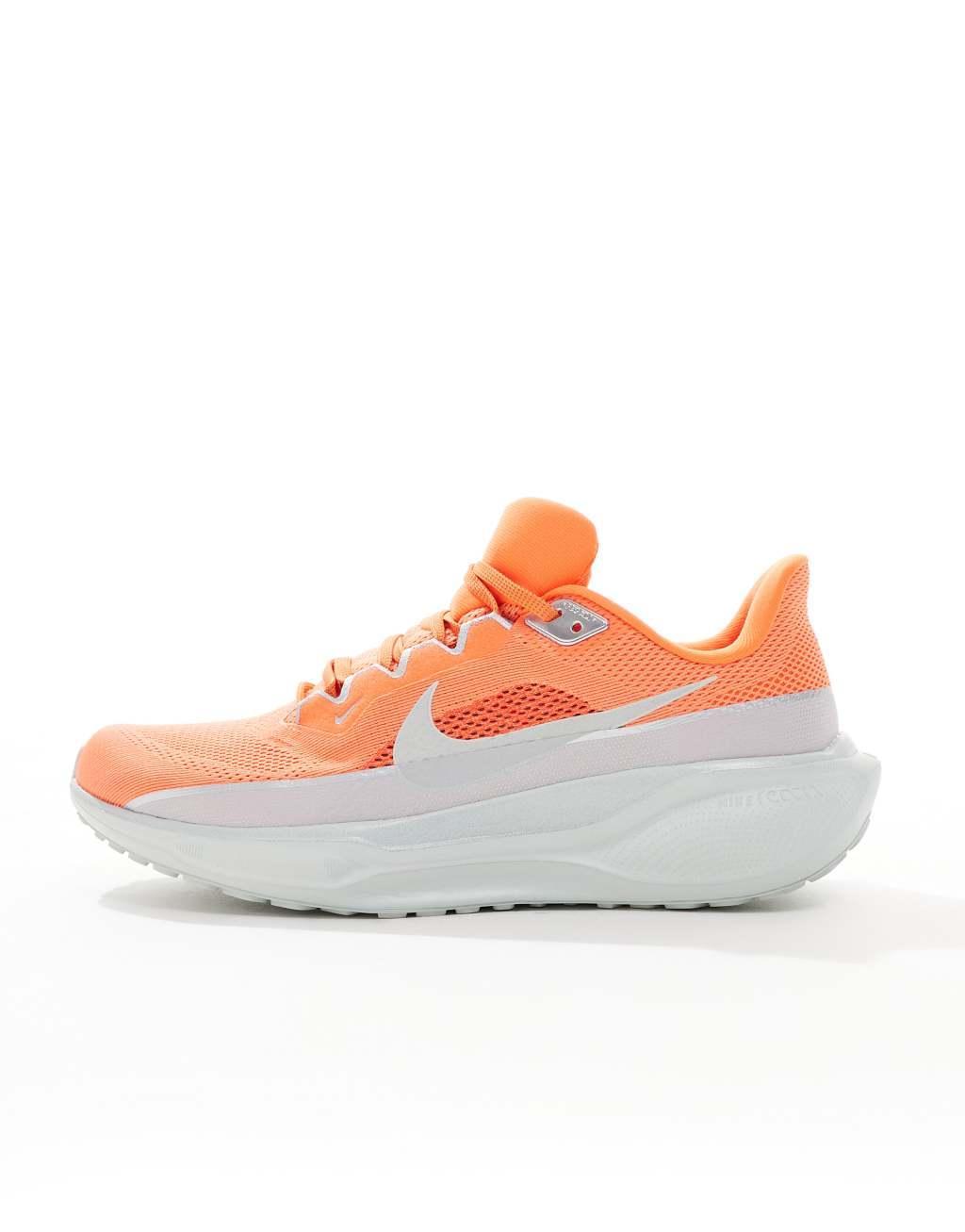 Nike Running Pegasus 41 sneakers in orange and silver Product Image