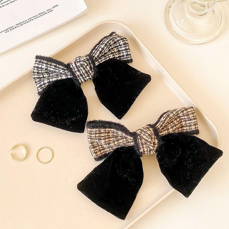 Plaid Bow Hair Clip Product Image