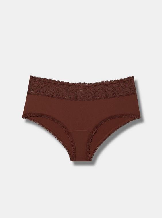 Second Skin Mid-Rise Cheeky Lace Trim Panty Product Image
