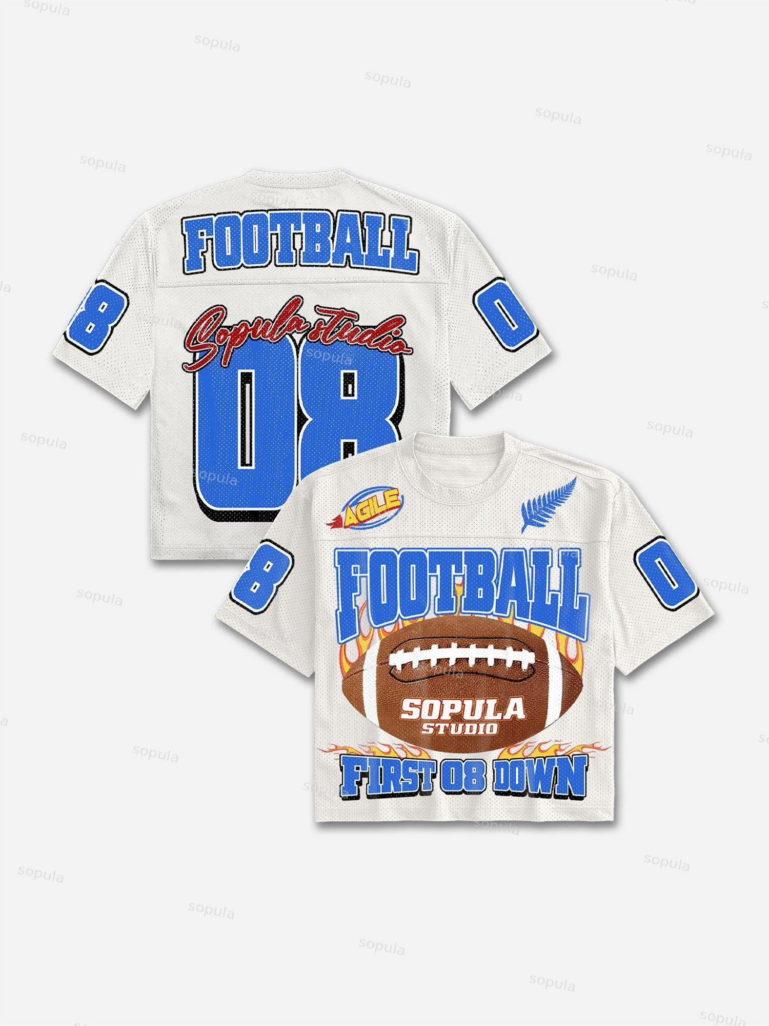 Football No.08 Print  Football Jersey T-shirt Product Image