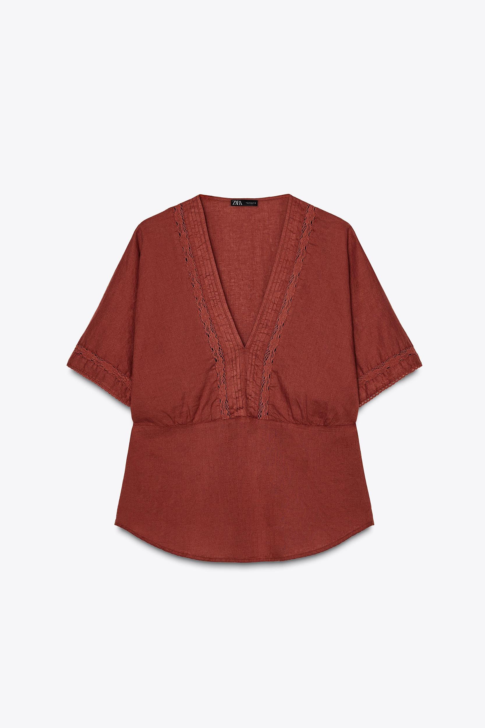 LINEN ENTREDEUX TOP Product Image