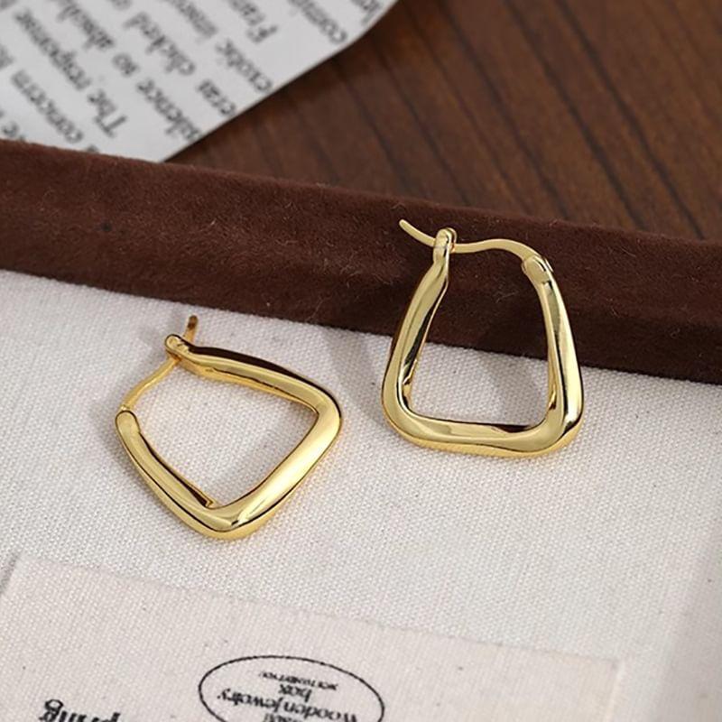 Geometric Alloy Hoop Earring Product Image