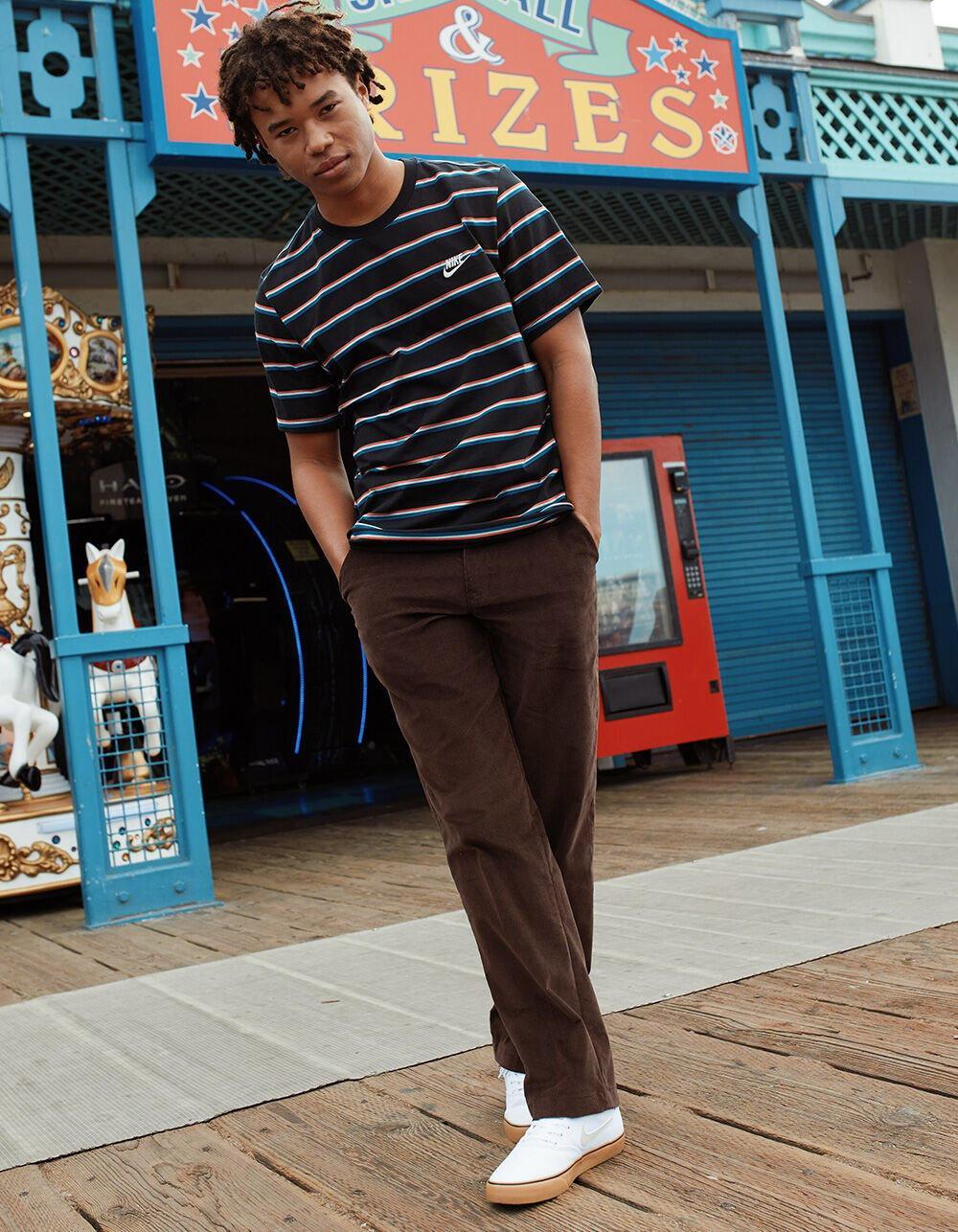 DICKIES Flat Front Mens Corduroy Pants - DARK BROWN Product Image