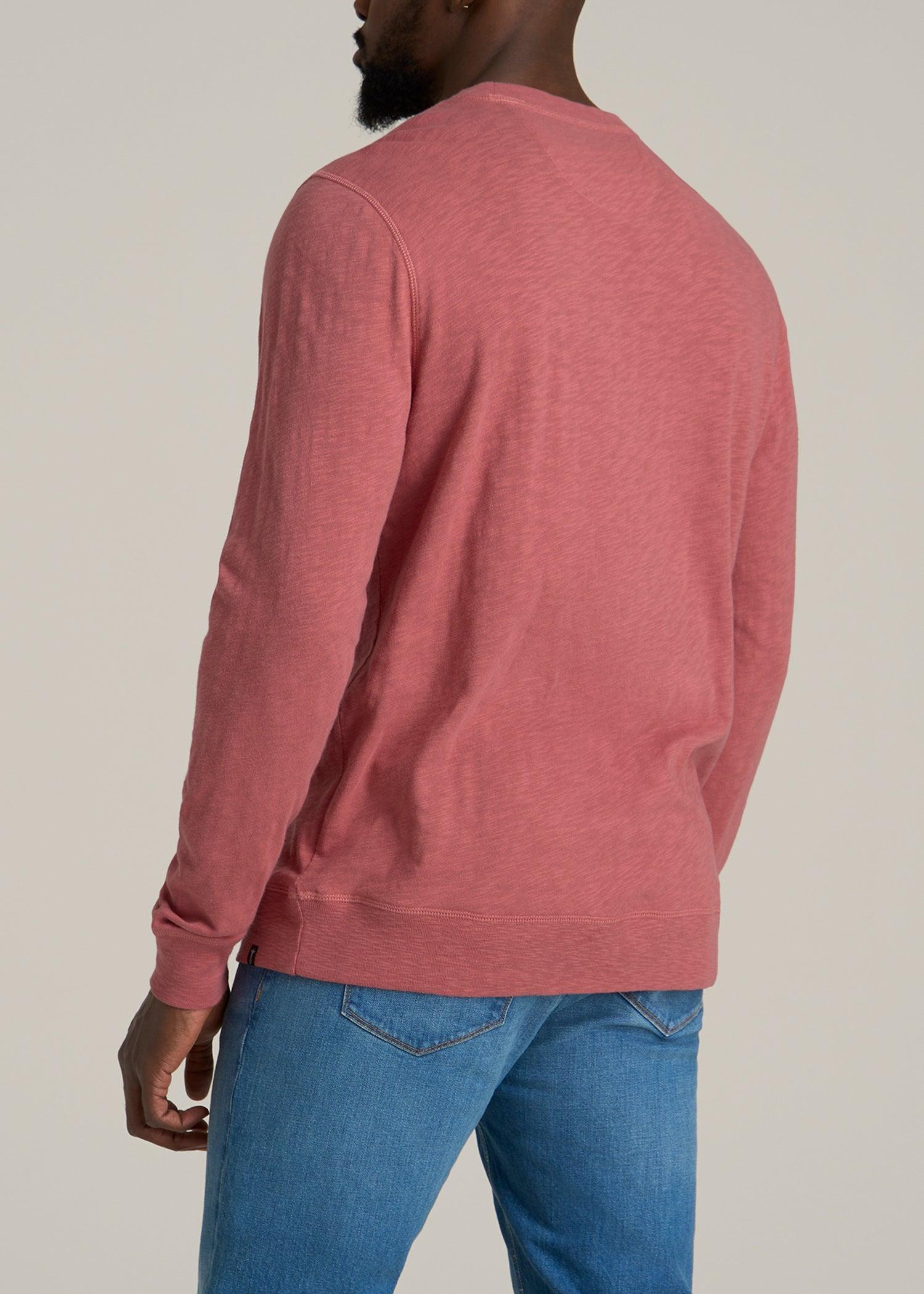 Sunwashed Slub Crewneck for Tall Men in Dusty Cedar Product Image