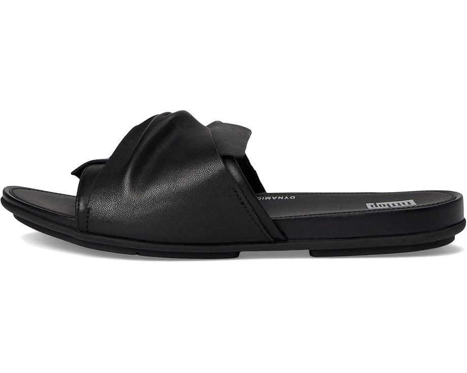 Gracie Crystal Maxi-Buckle Leather Slides Product Image