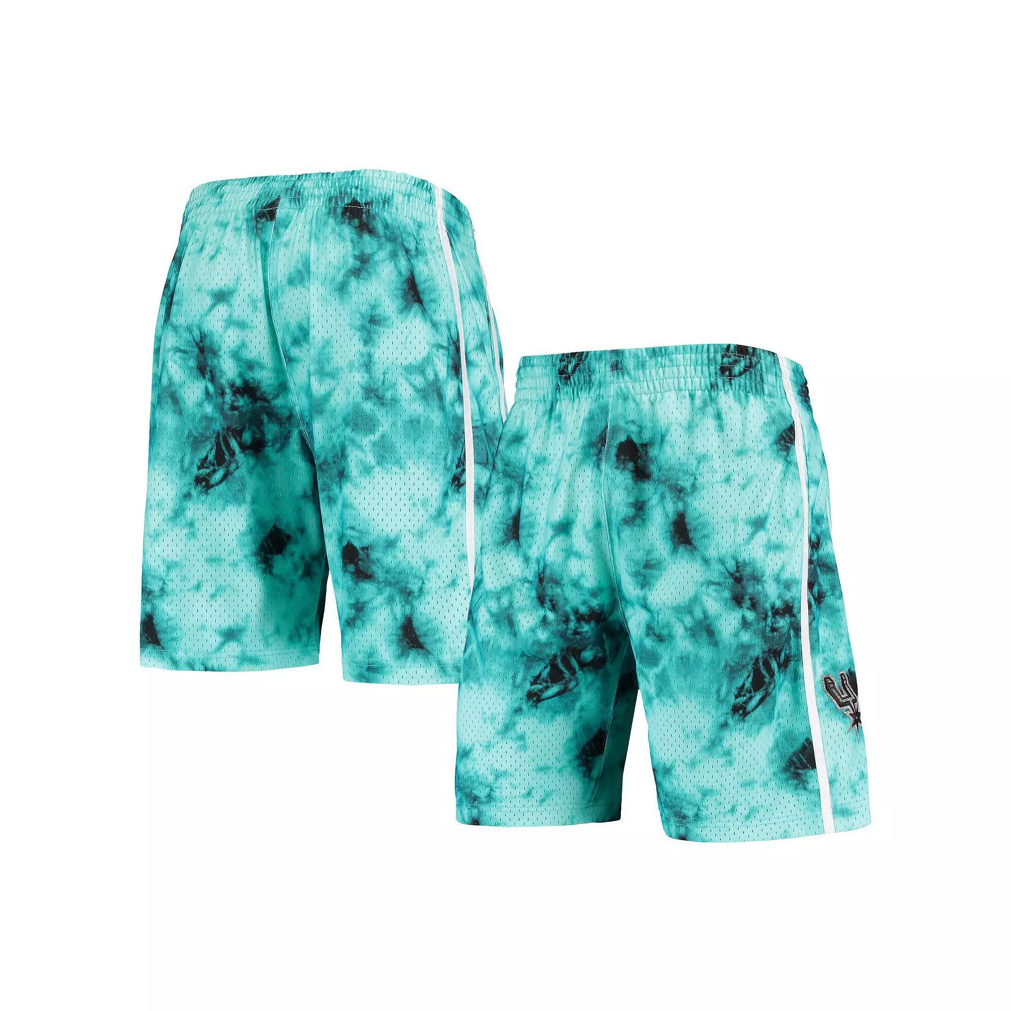 Men's Mitchell & Ness Teal San Antonio Spurs Hardwood Classics 1998 Galaxy Swingman Shorts, Size: 3XL, Blue Product Image
