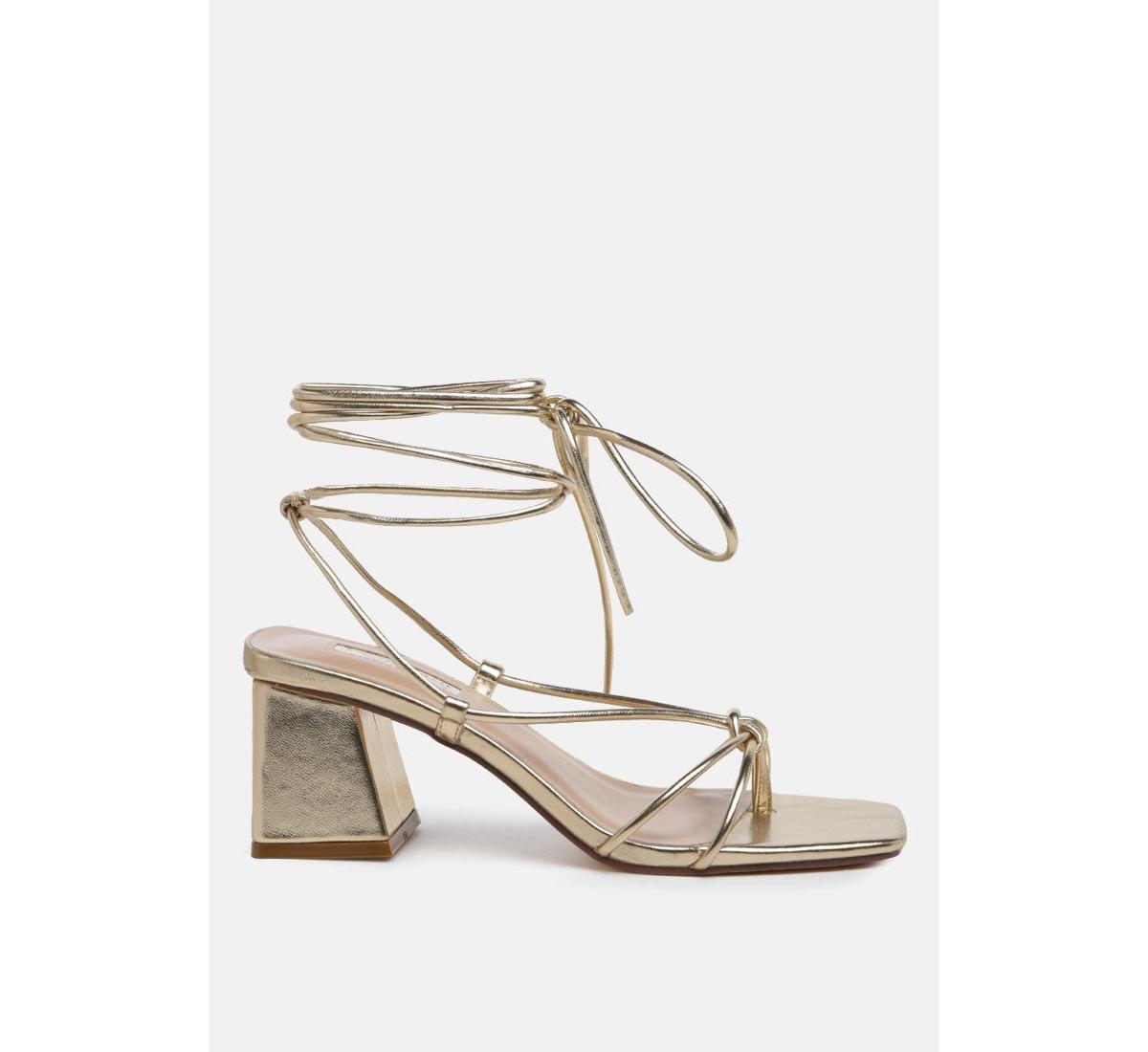 London Rag Spruce Women's Block Heel Sandals, Size: 10, Black Product Image