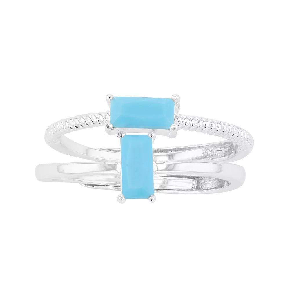 City Luxe Birthstone Simulated Gemstone Duo Ring Set, Women's, Gold Tone September Product Image
