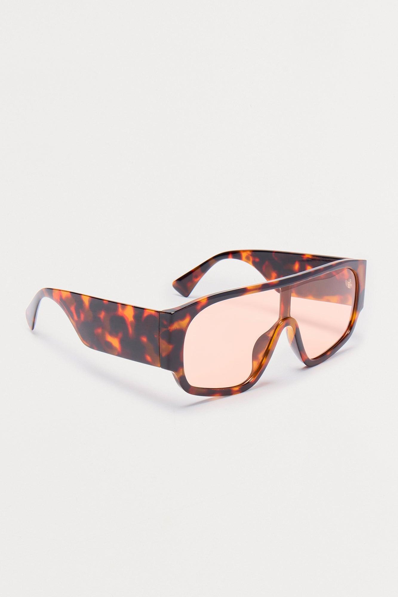 Carti Shield Sunglasses - Tortoise Female Product Image