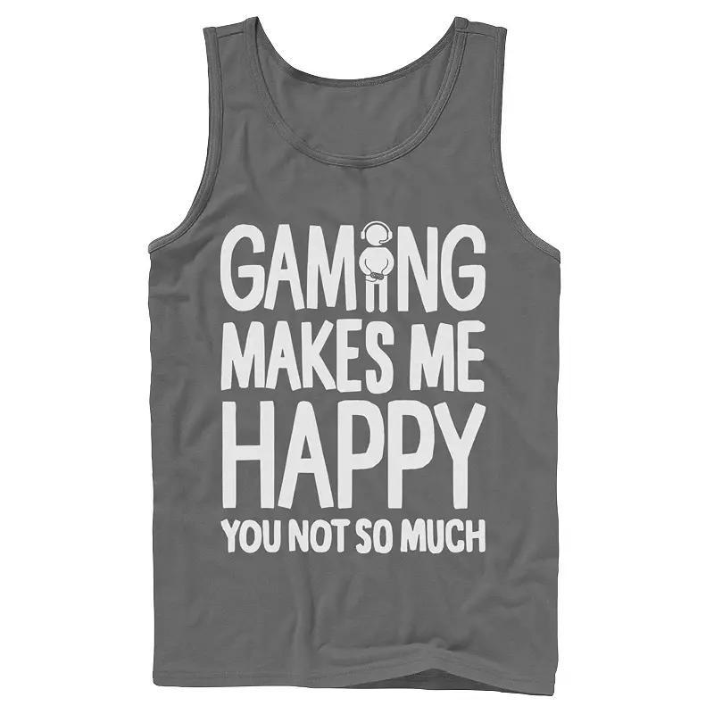 Men's Gaming Makes Me Happy You Not So Much Gamer Tank Top, Size: Small, Grey Product Image