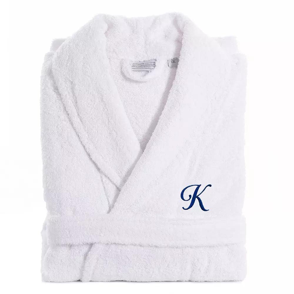 Linum Home Textiles Turkish Cotton Personalized Unisex Tie Front Terry Bathrobe, Mens Product Image
