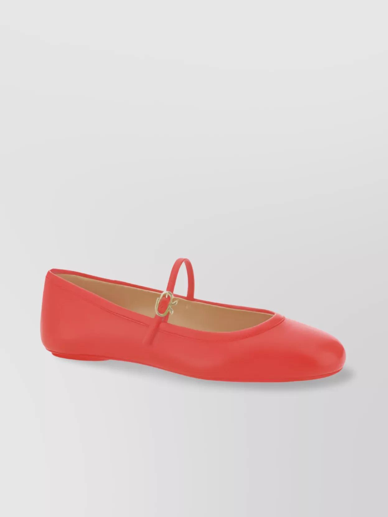 GIANVITO ROSSI Woman Ballet Flats Red Size 8 Leather In Red Nappa Product Image