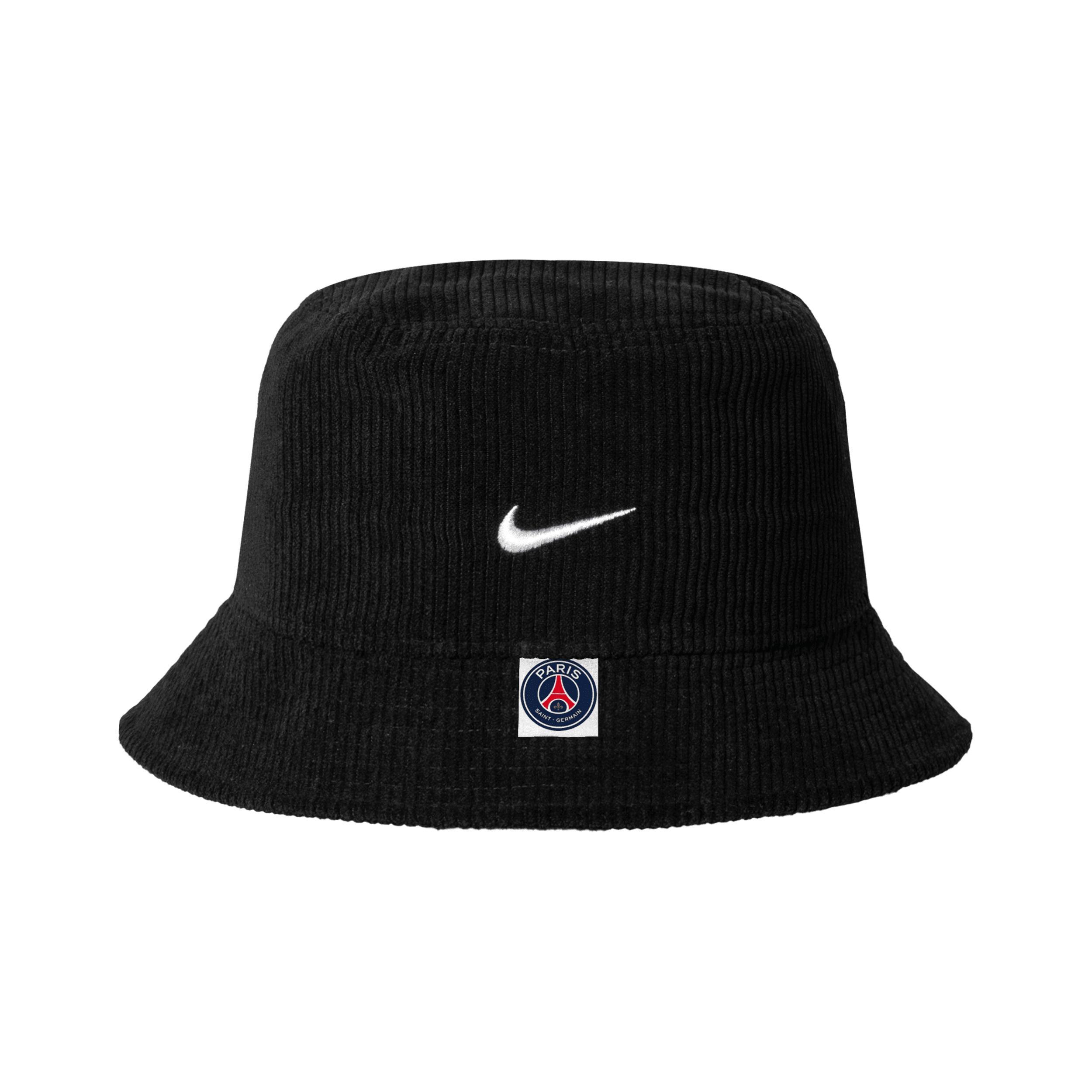Mens Nike Black Paris Saint-Germain Corduroy Bucket Hat Product Image