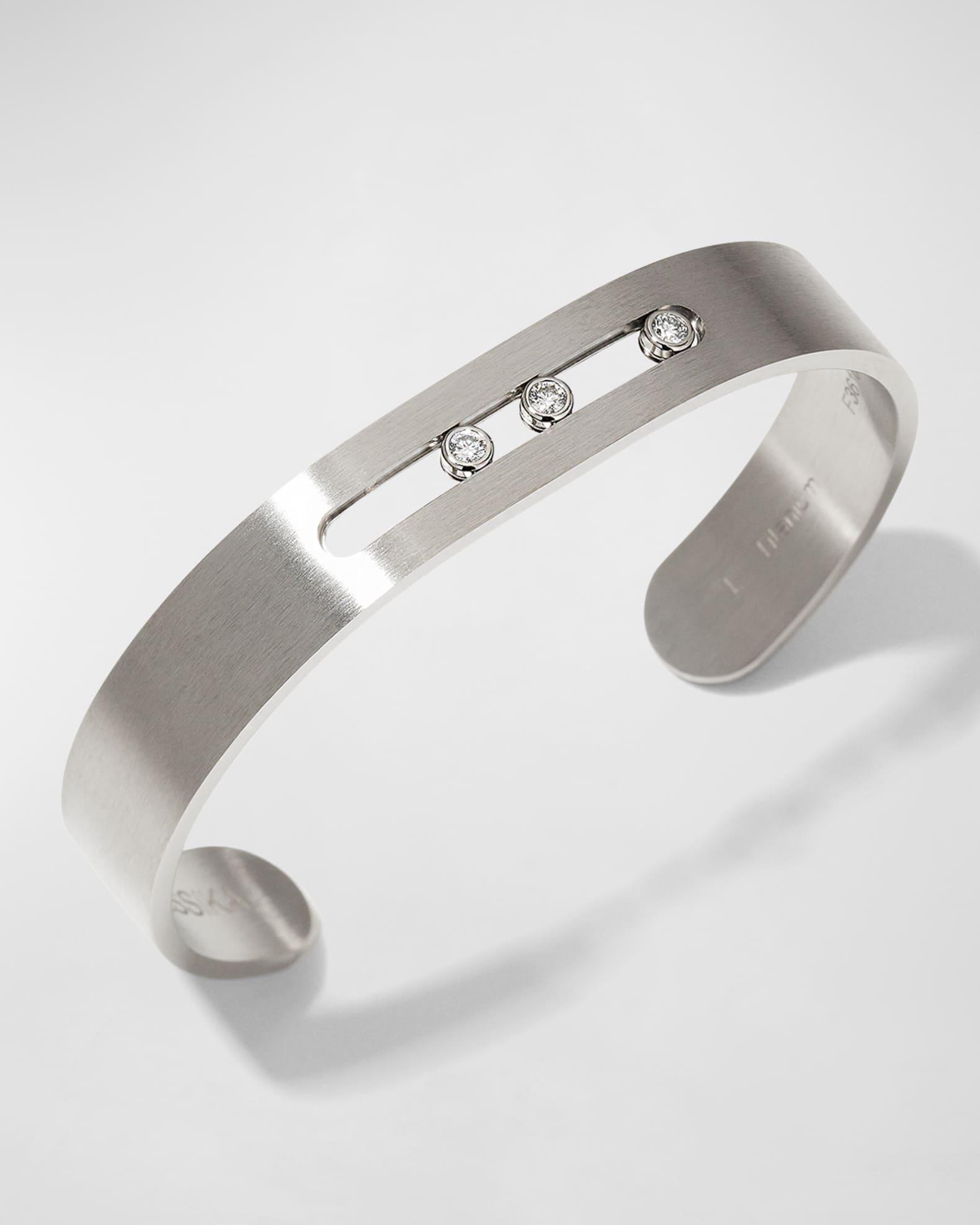 Men's Titanium Move Diamond Bracelet, Size XL Product Image