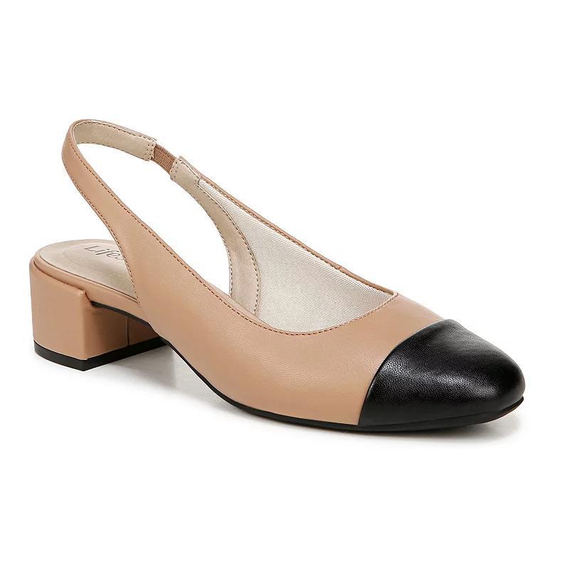 LifeStride Becoming Women's Slingback Pumps, Size: 9.5 Wide, Sienna Black Faux Product Image