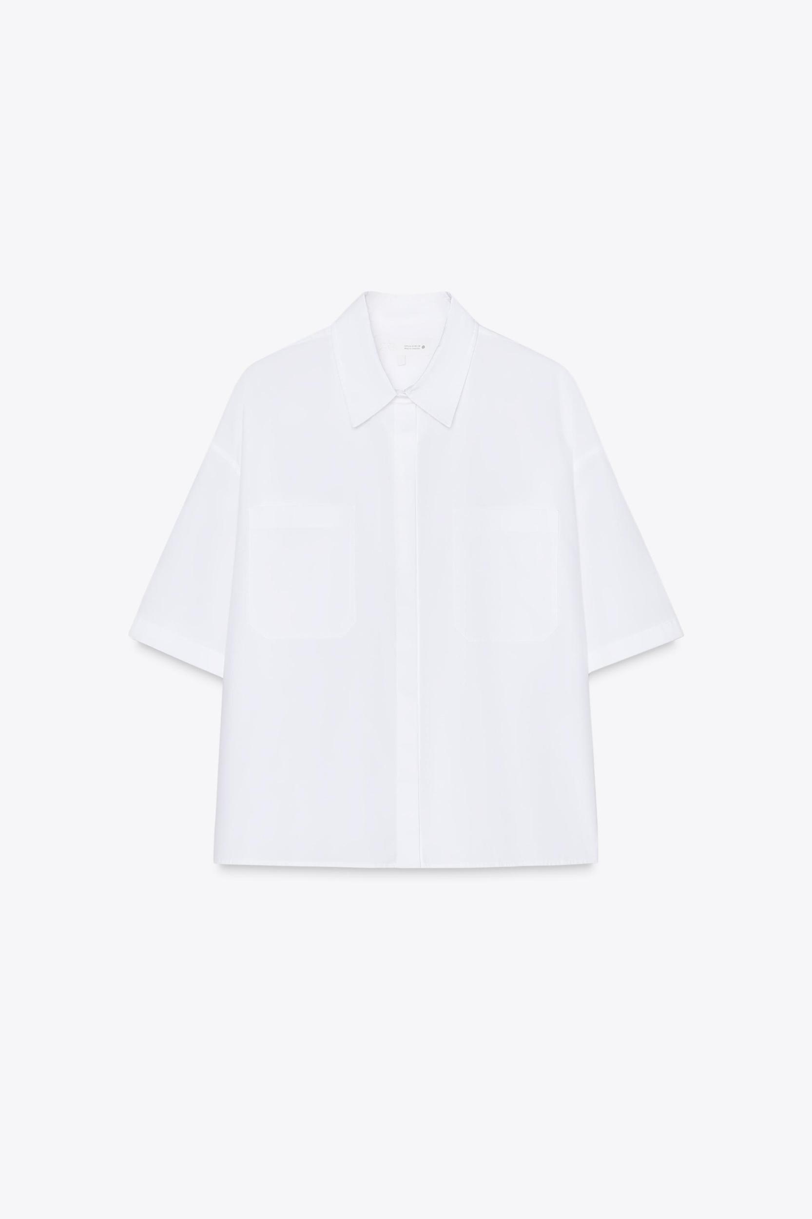 CROPPED POPLIN SHIRT ZW COLLECTION Product Image