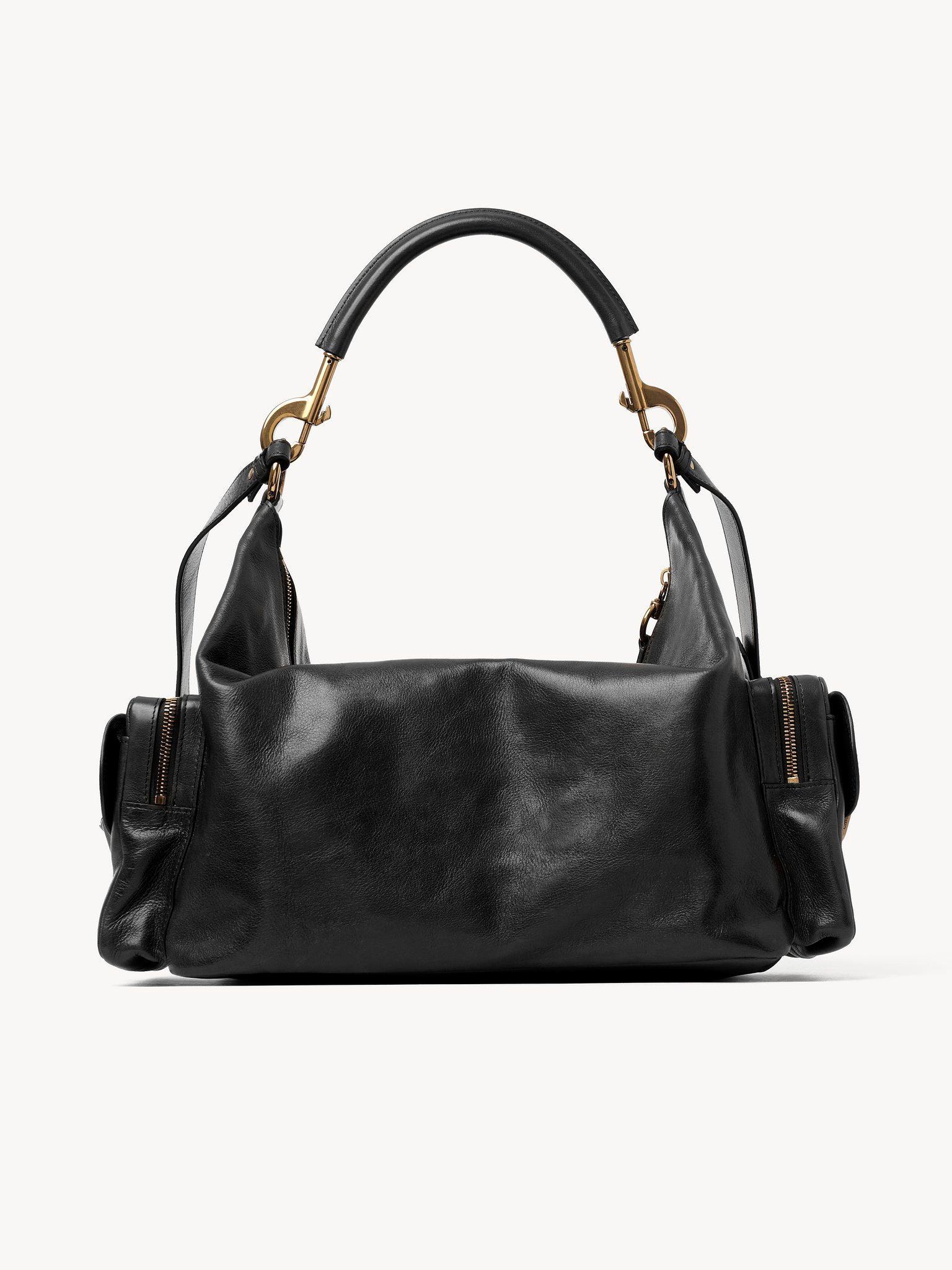 Large Camera bag in shiny leather Product Image