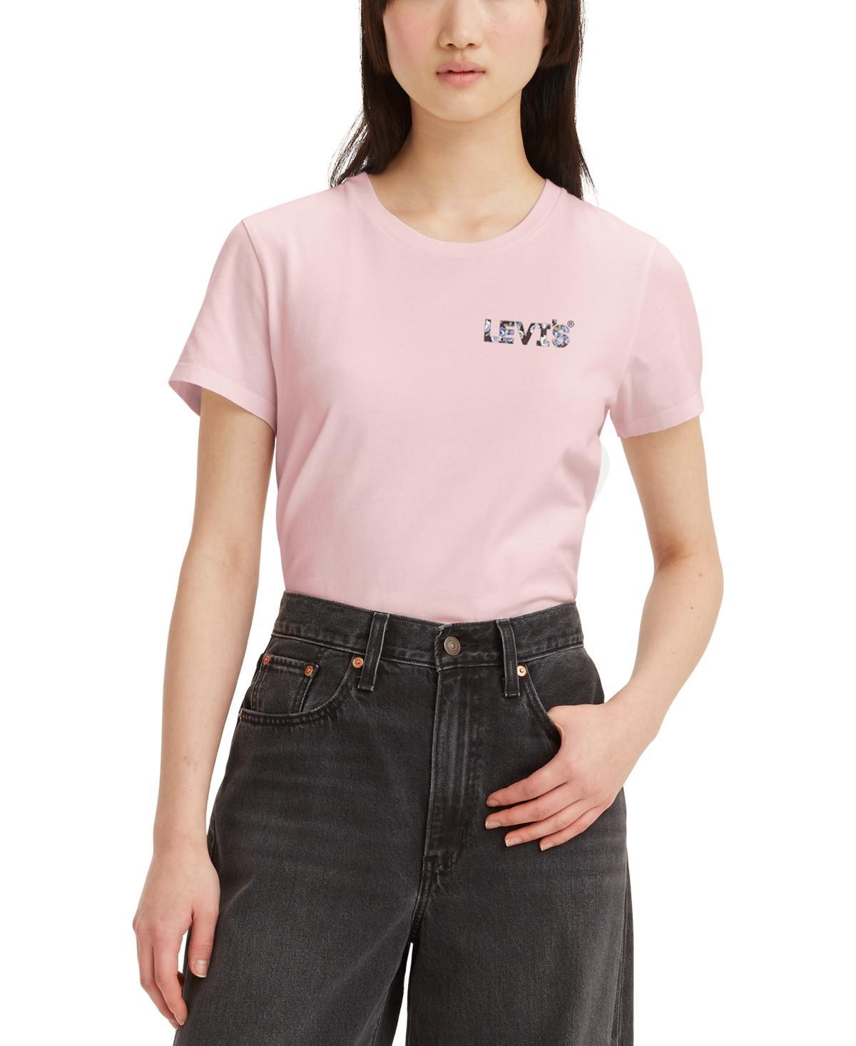 Women's Levi's® Logo Perfect Tee, Size: XS, Housemark Smokestack Product Image